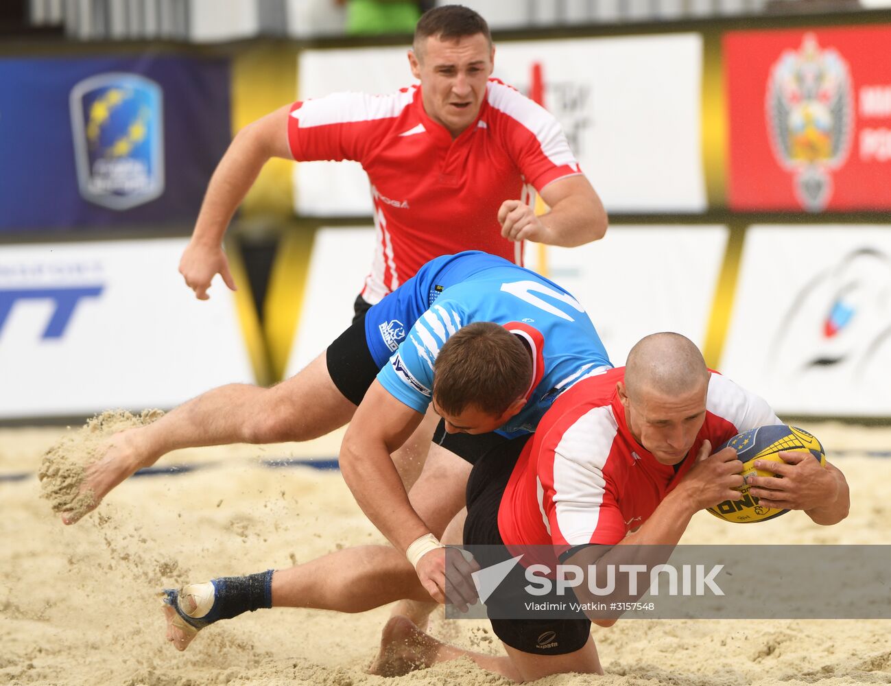 European Beach Fives Rugby Championship. Day one