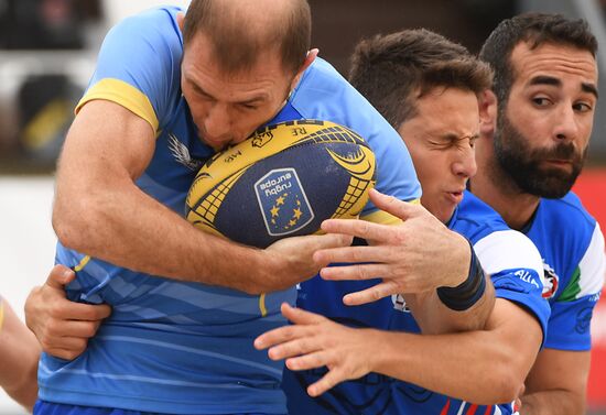 European Beach Fives Rugby Championship. Day one