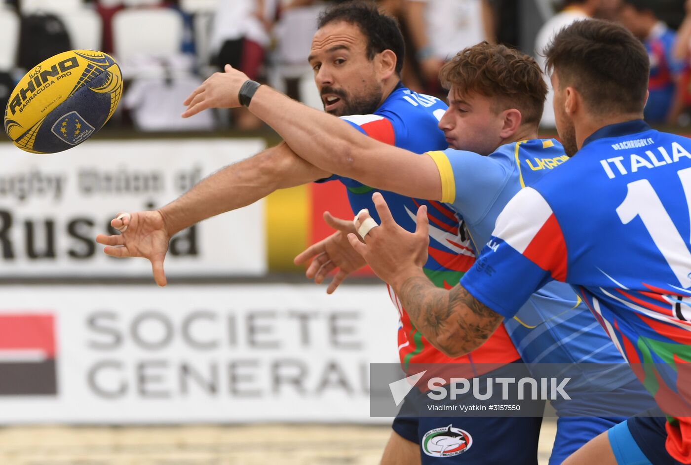 European Beach Fives Rugby Championship. Day one