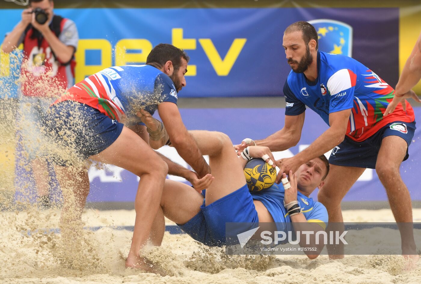 European Beach Fives Rugby Championship. Day one