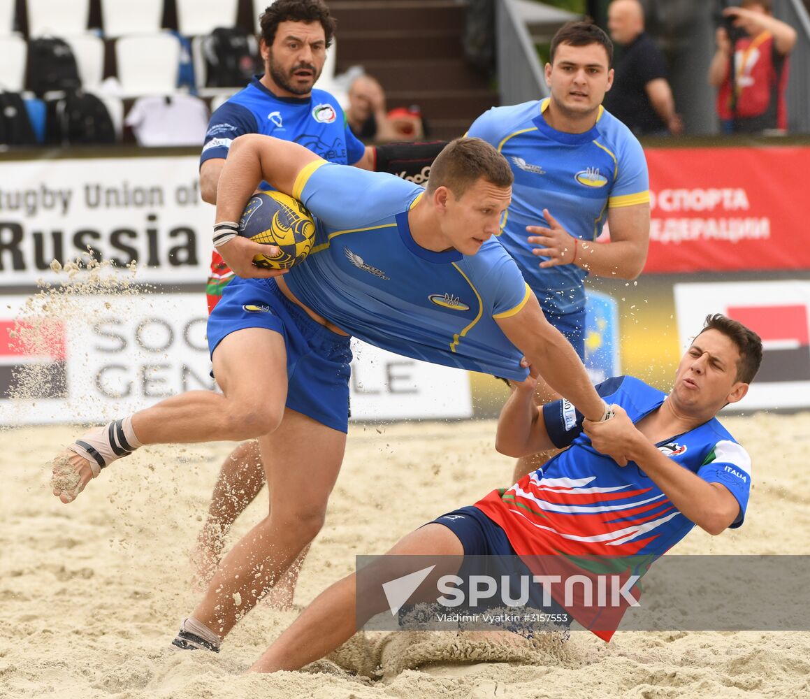 European Beach Fives Rugby Championship. Day one