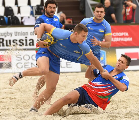 European Beach Fives Rugby Championship. Day one