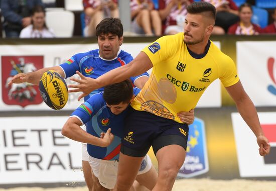 European Beach Fives Rugby Championship. Day one