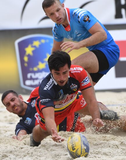 European Beach Fives Rugby Championship. Day one