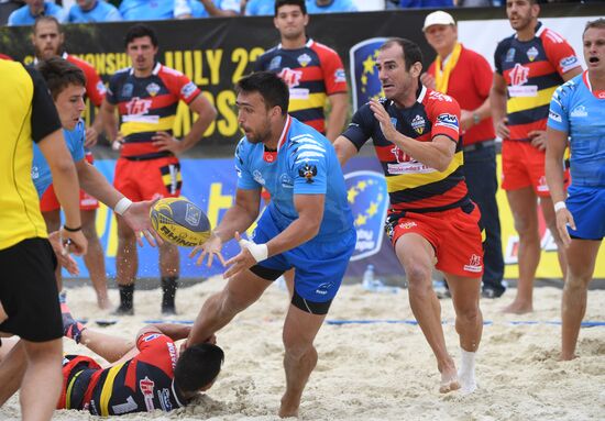 European Beach Fives Rugby Championship. Day one