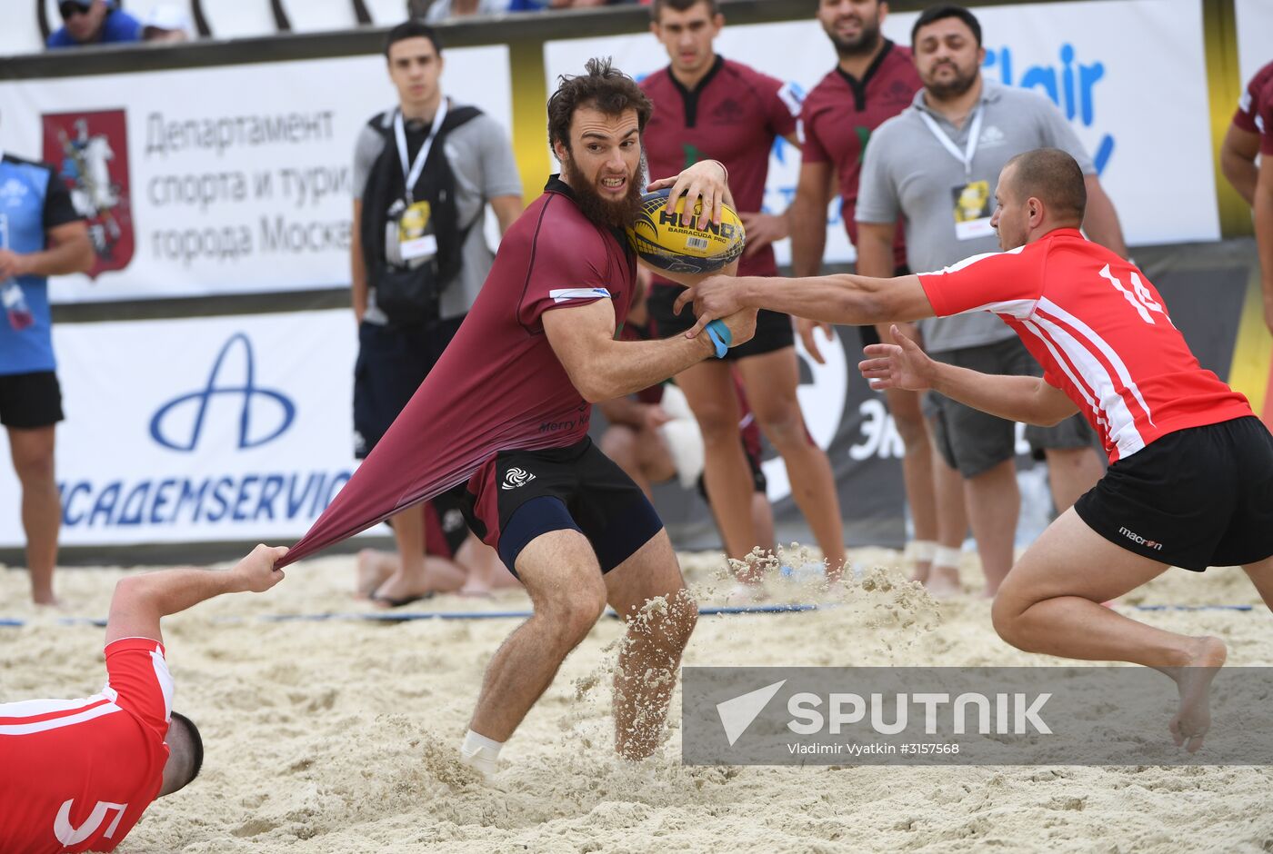 European Beach Fives Rugby Championship. Day one