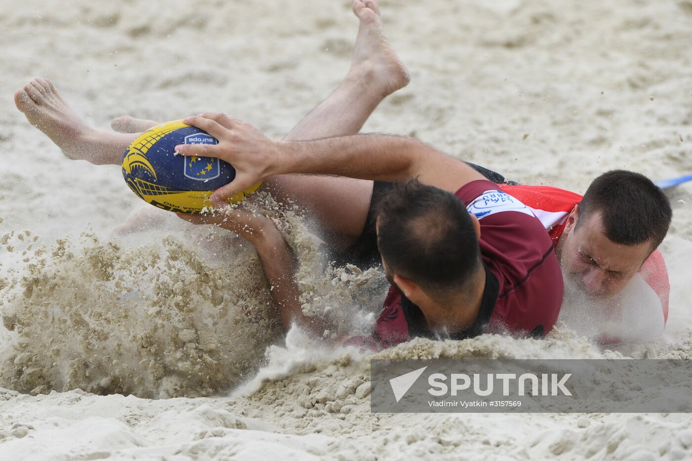 European Beach Fives Rugby Championship. Day one