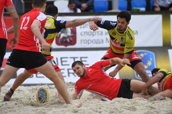 European Beach Fives Rugby Championship. Day one
