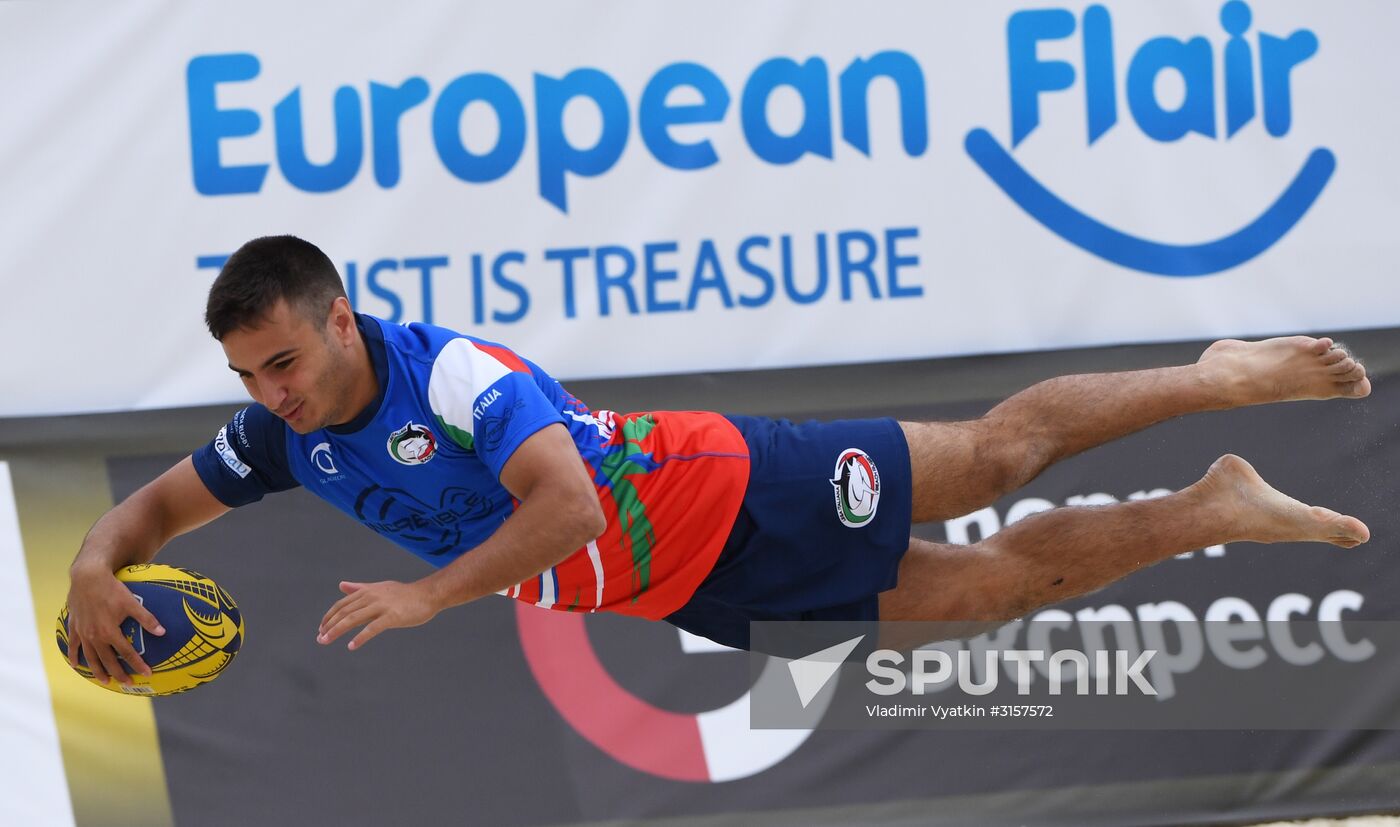 European Beach Fives Rugby Championship. Day one