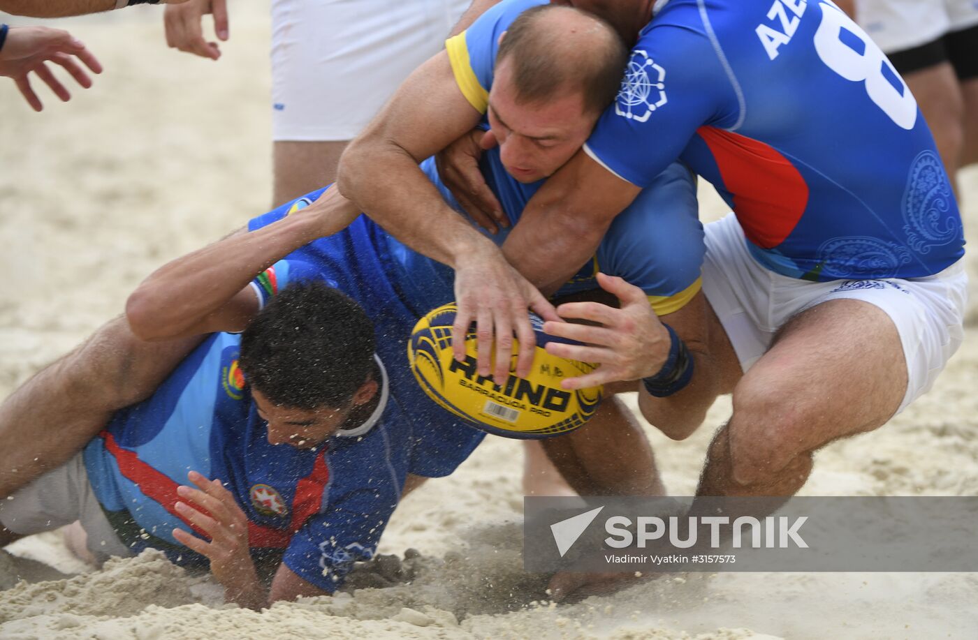 European Beach Fives Rugby Championship. Day one