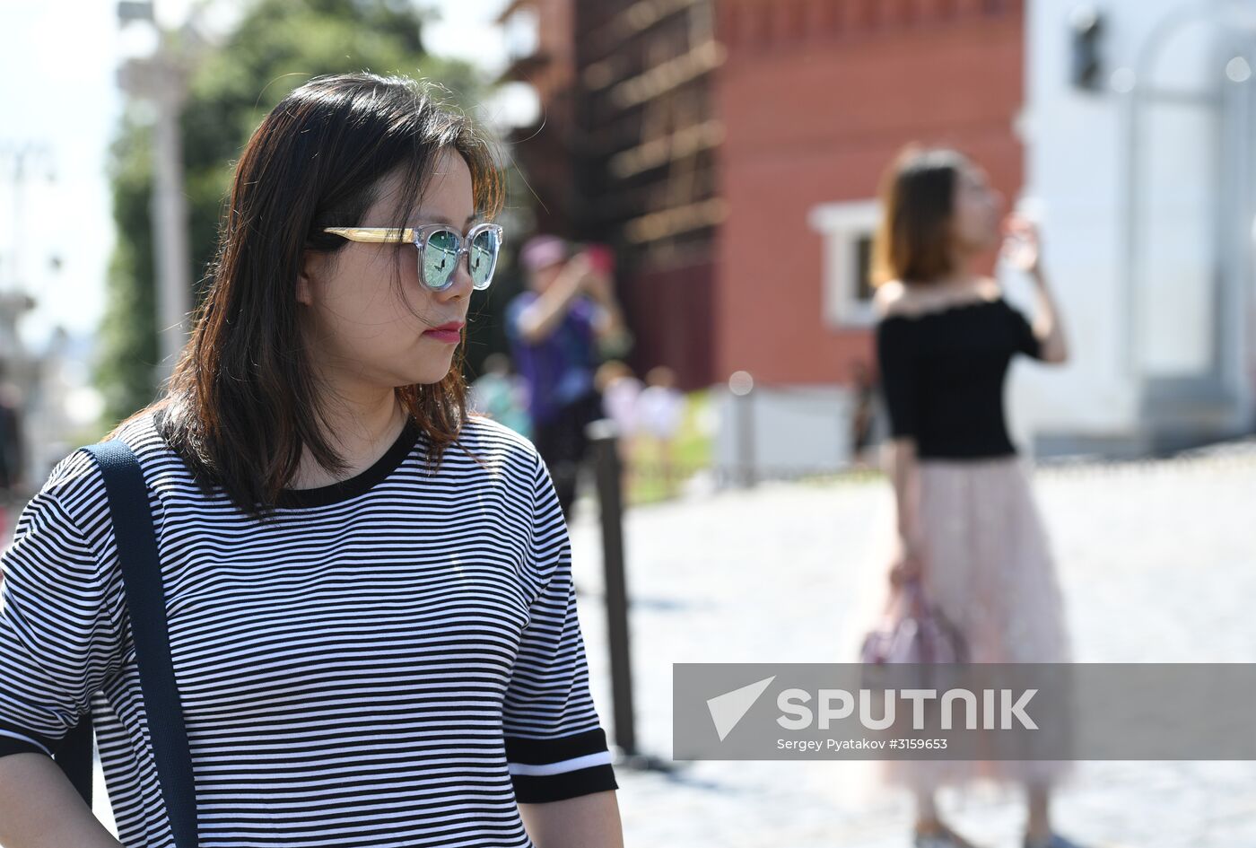 Tourists in Moscow