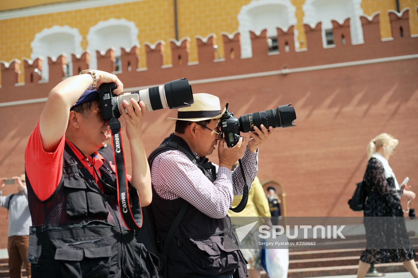 Tourists in Moscow