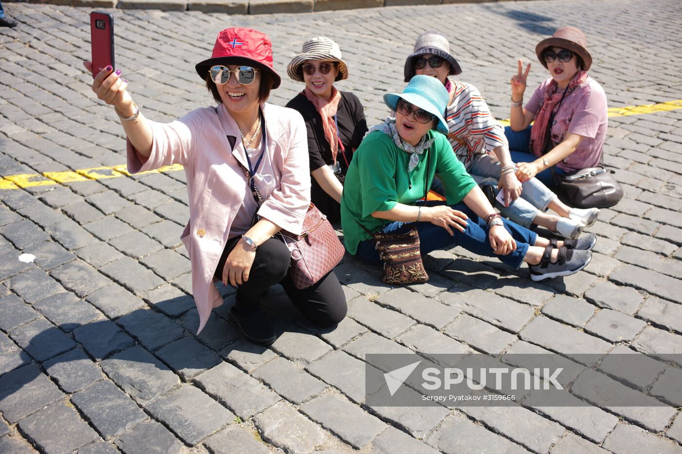 Tourists in Moscow