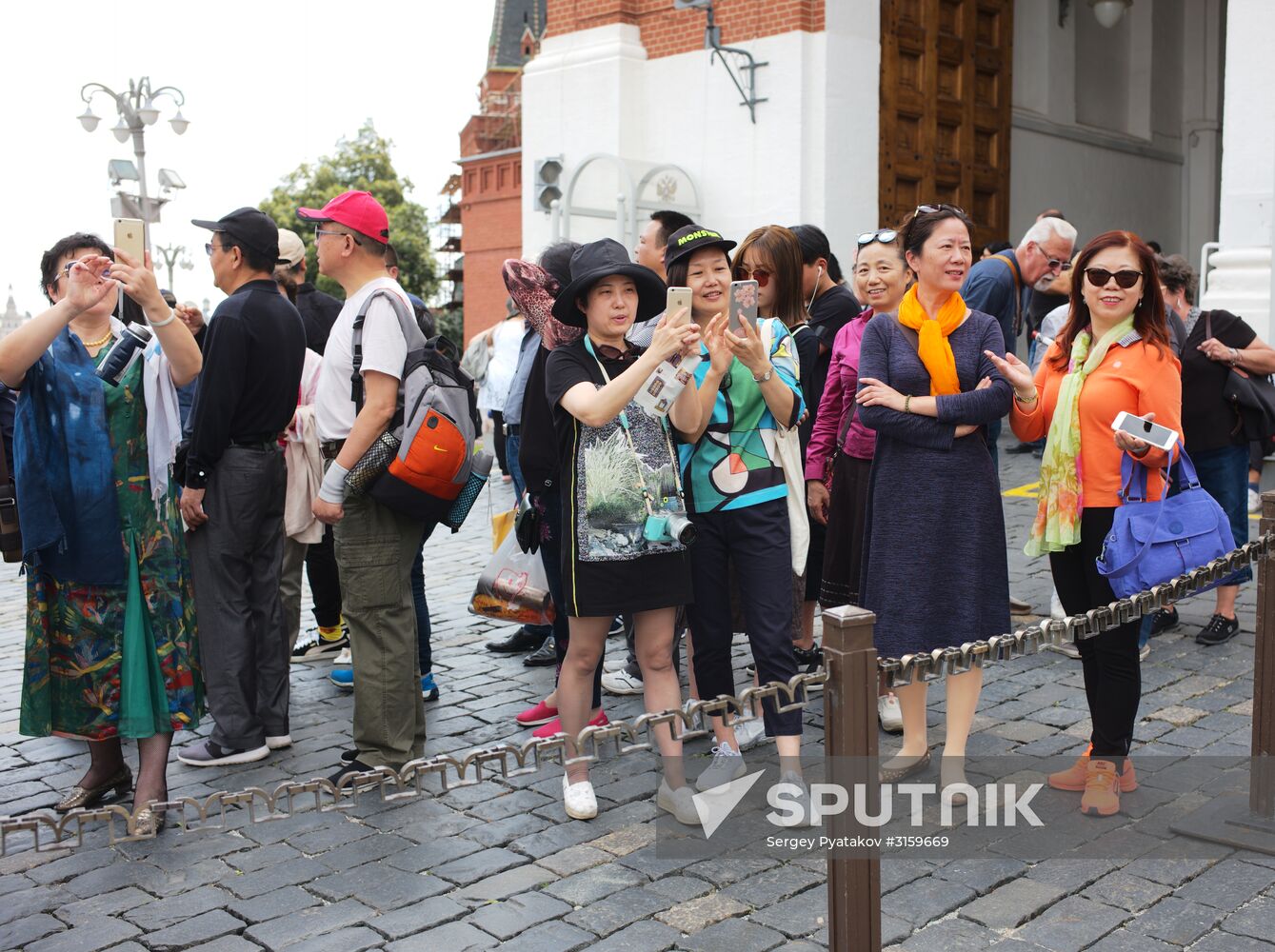 Tourists in Moscow