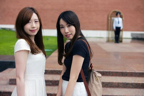 Tourists in Moscow