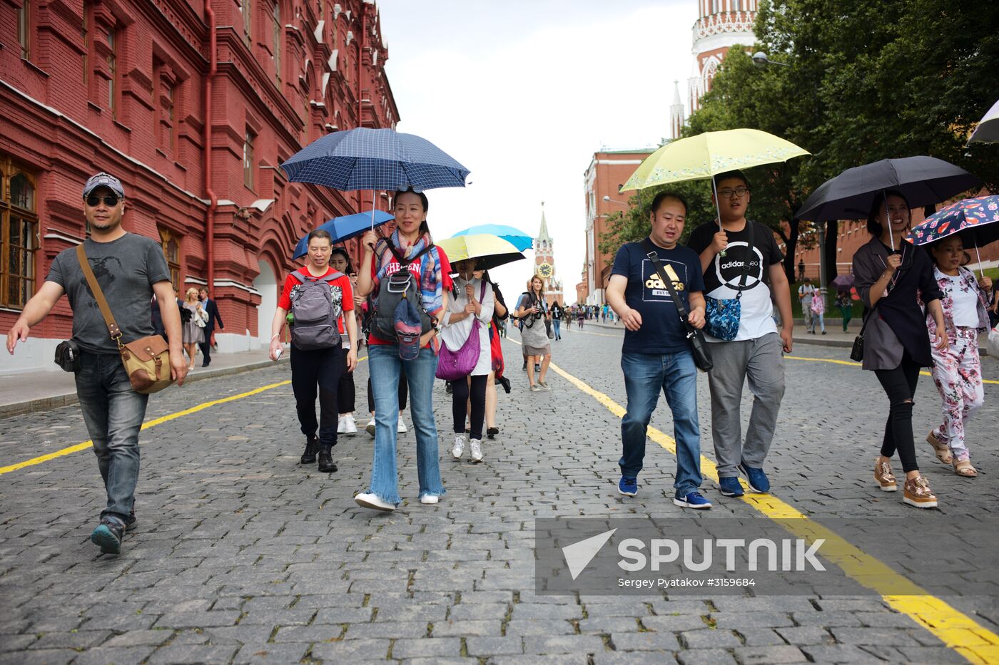 Tourists in Moscow