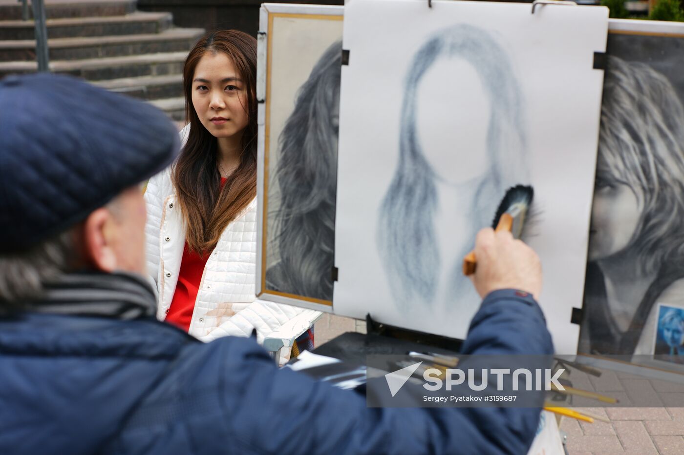 Tourists in Moscow