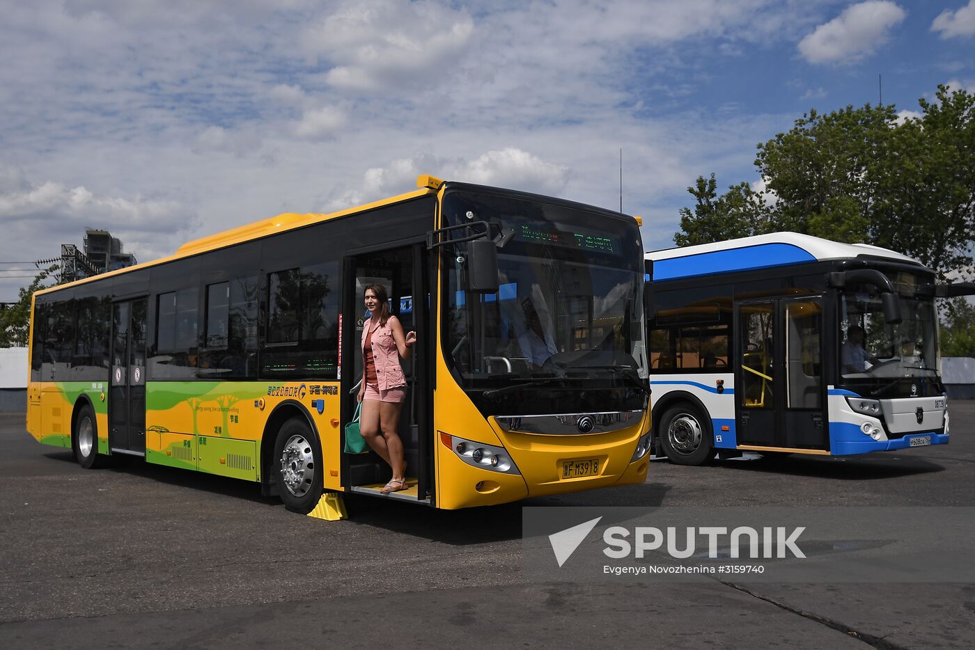 Presentation of Chinese electric bus in Moscow