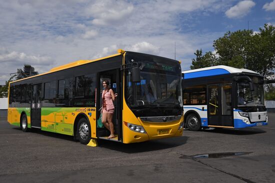 Presentation of Chinese electric bus in Moscow