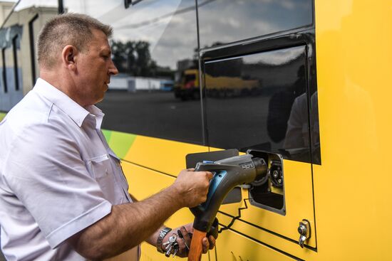 Presentation of Chinese electric bus in Moscow