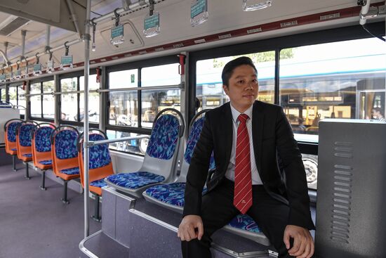 Presentation of Chinese electric bus in Moscow