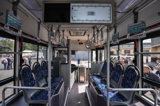 Presentation of Chinese electric bus in Moscow