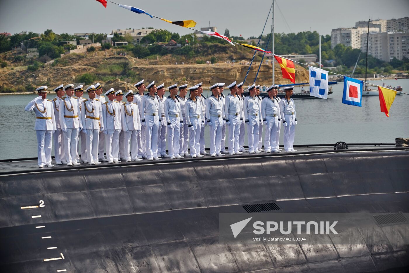 Final rehearsal of naval parade in Sevastopol