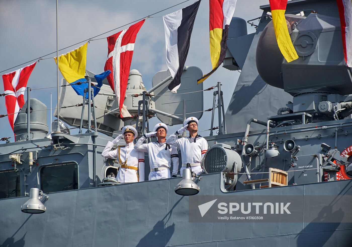 Final rehearsal of naval parade in Sevastopol