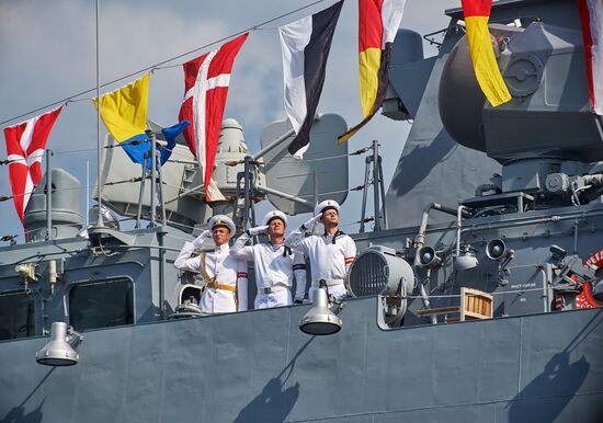 Final rehearsal of naval parade in Sevastopol