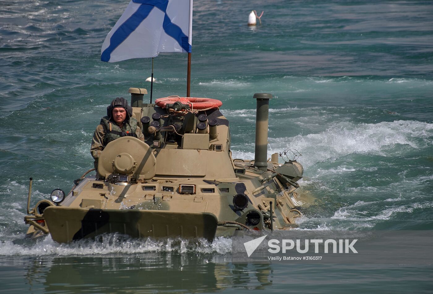 Final rehearsal of naval parade in Sevastopol