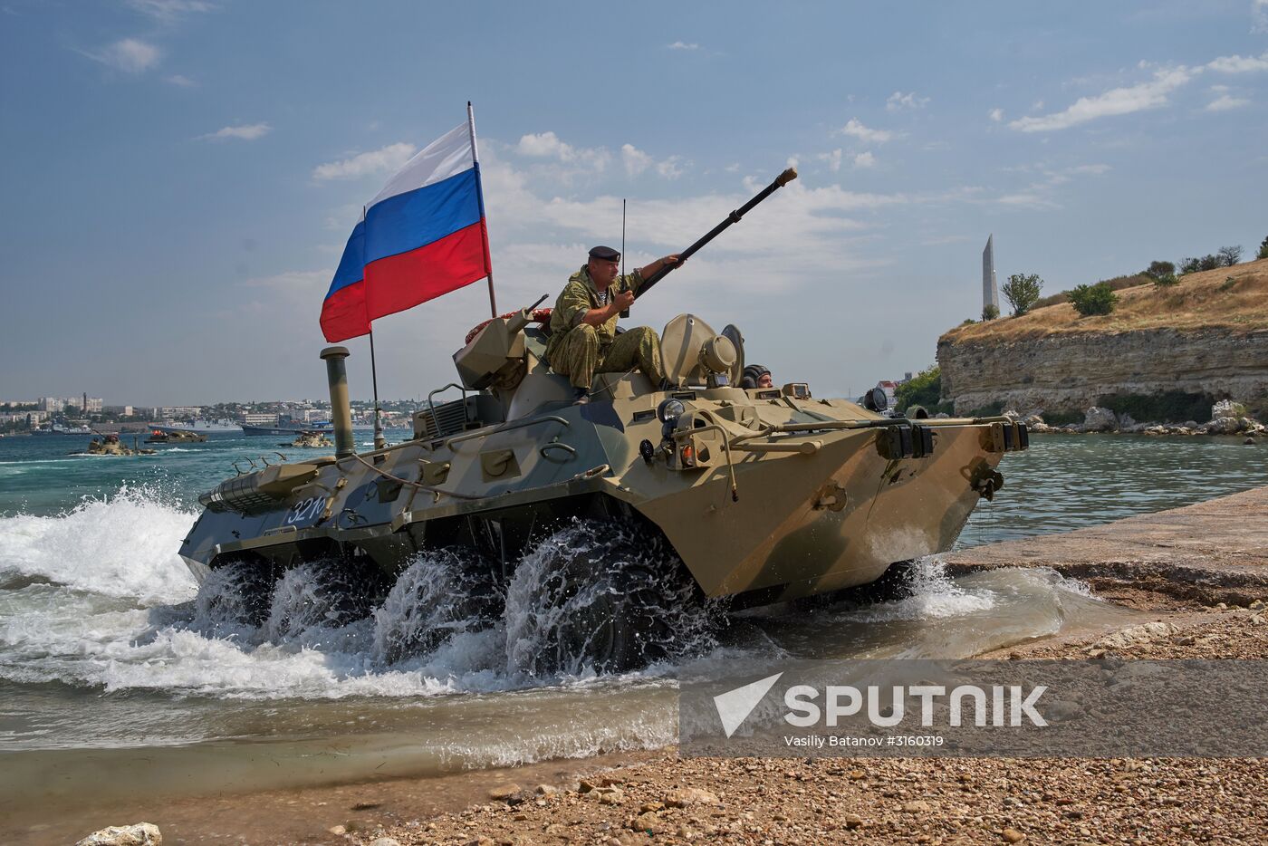 Final rehearsal of naval parade in Sevastopol