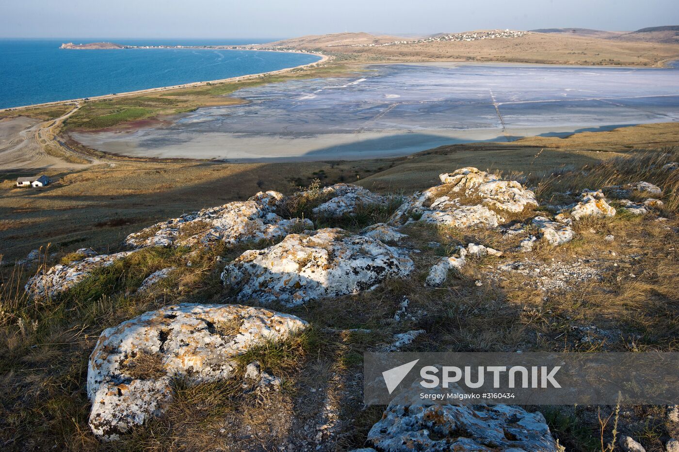 Lake Chokrak in Crimea