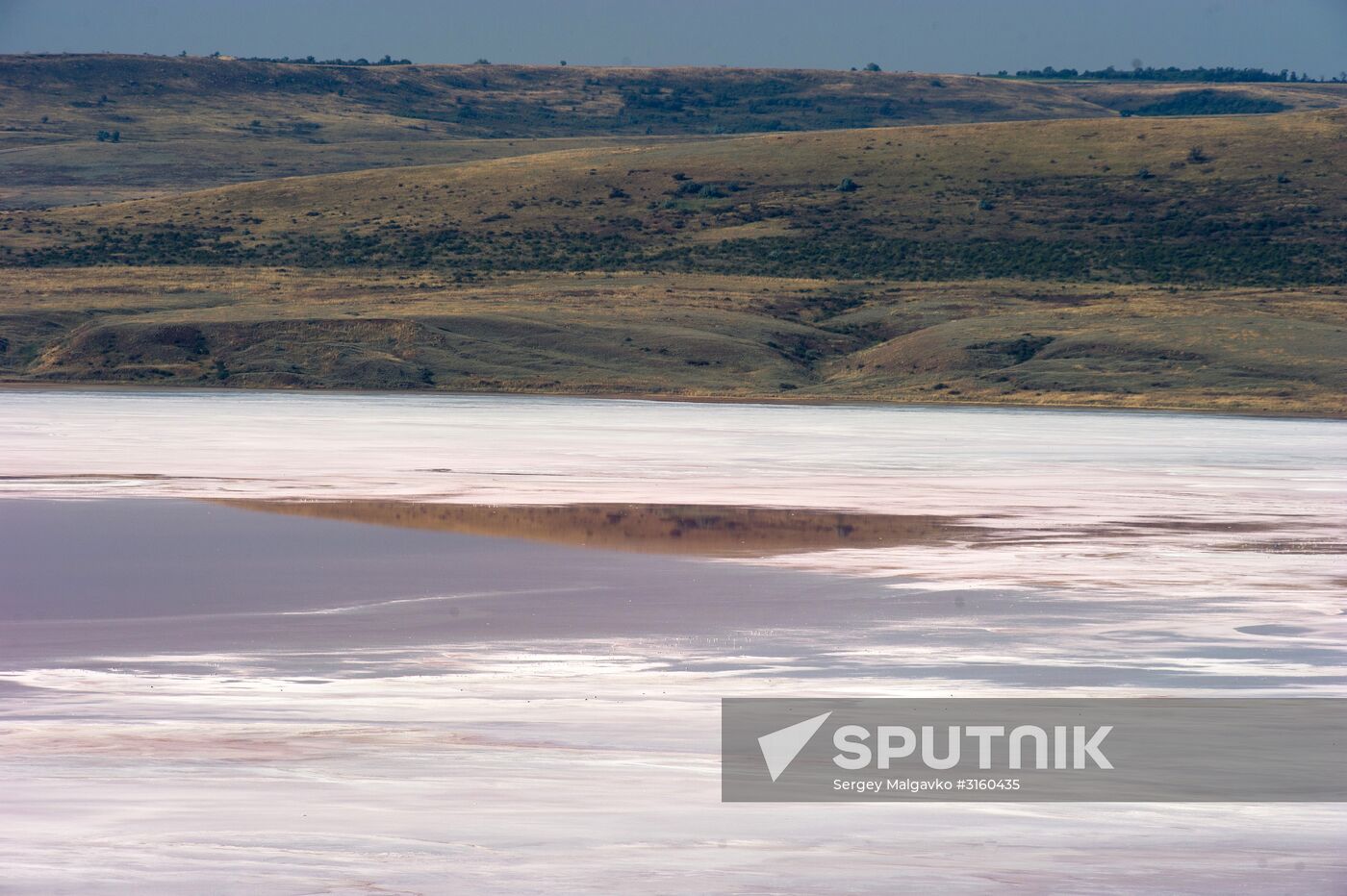 Lake Chokrak in Crimea