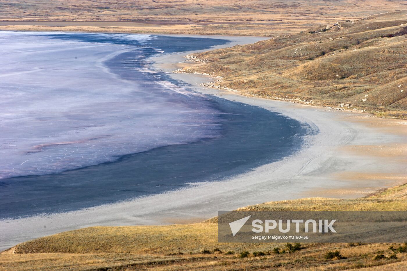 Lake Chokrak in Crimea