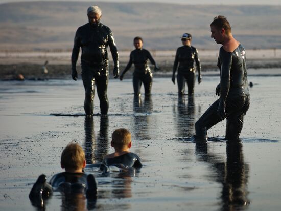 Chokrak Lake in Crimea