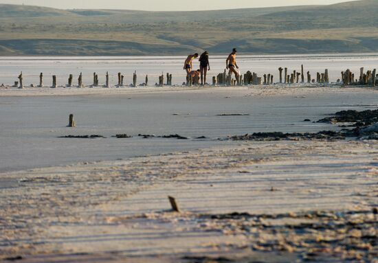 Chokrak Lake in Crimea