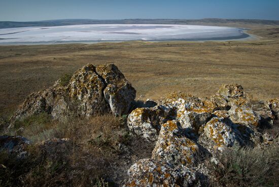 Chokrak Lake in Crimea