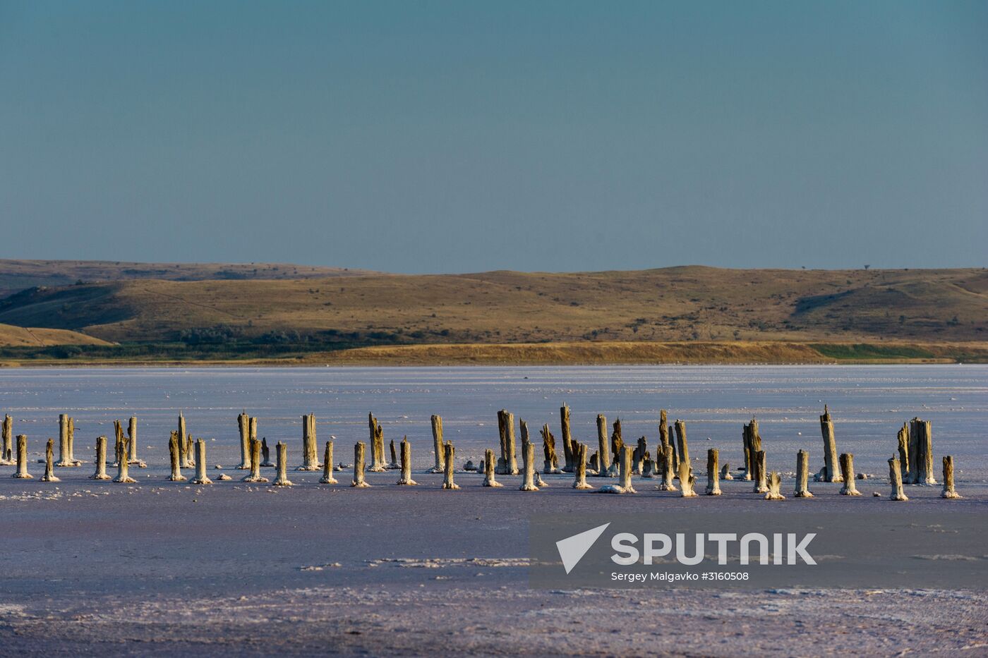 Chokrak Lake in Crimea