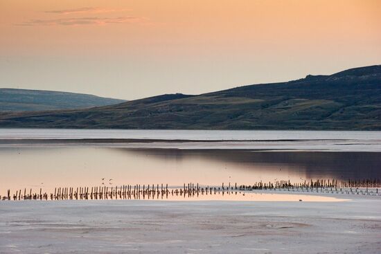 Chokrak Lake in Crimea