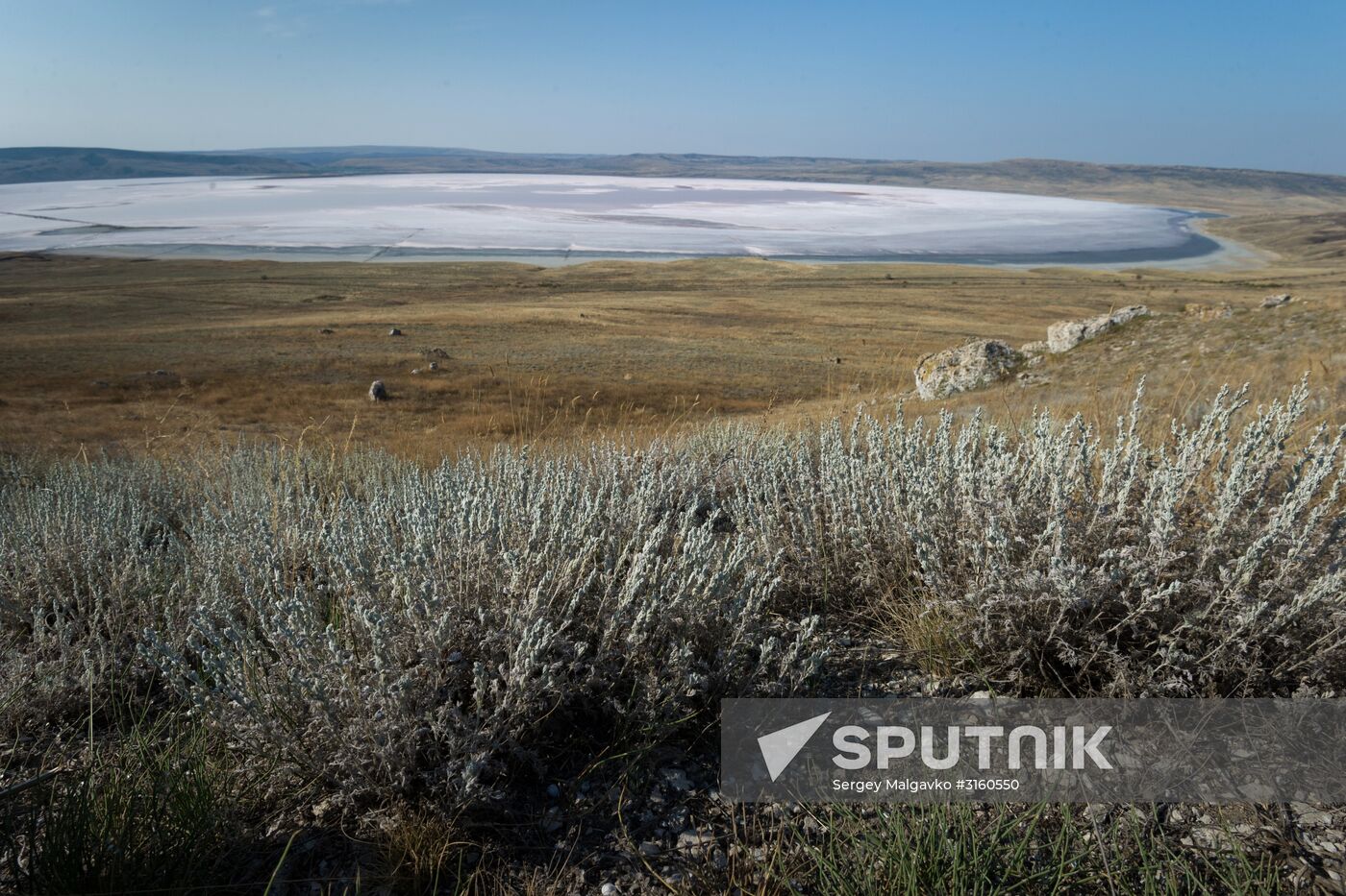 Chokrak Lake in Crimea