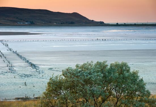 Chokrak Lake in Crimea