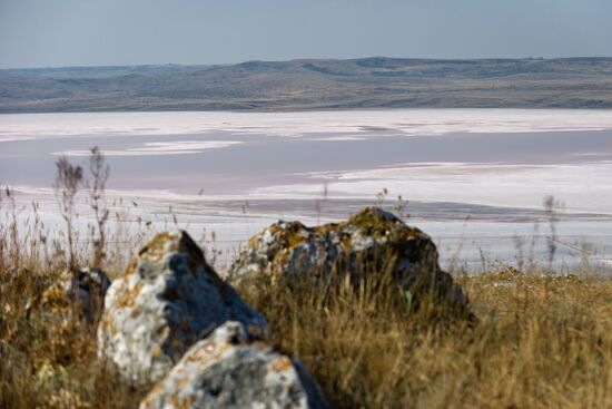 Chokrak Lake in Crimea