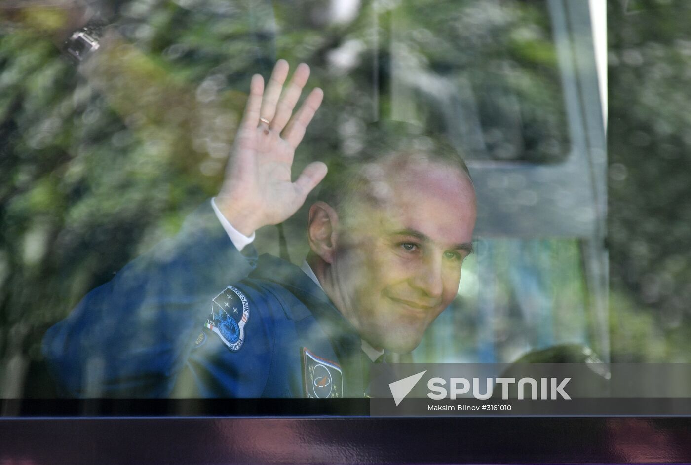 Launch of Soyuz MS-05 manned spaceflight with ISS Expedition 52/53 crew members