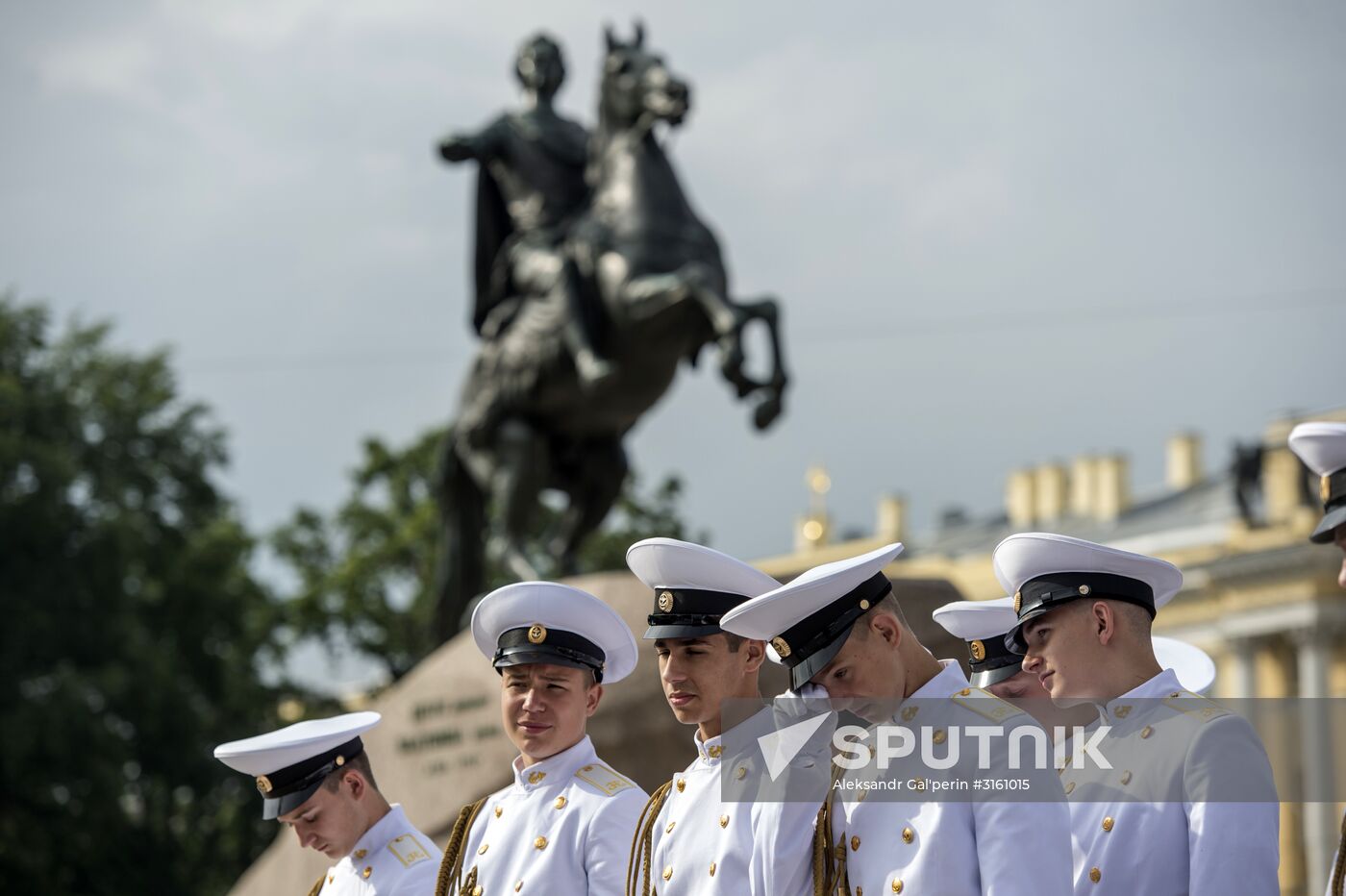 Dress rehearsal of Navy Day Parade in St. Petersburg