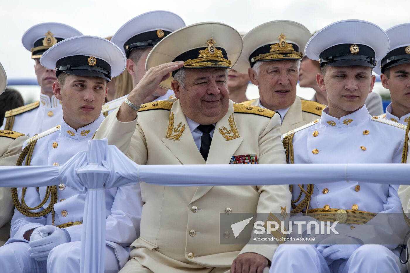 Dress rehearsal of Navy Day Parade in St. Petersburg