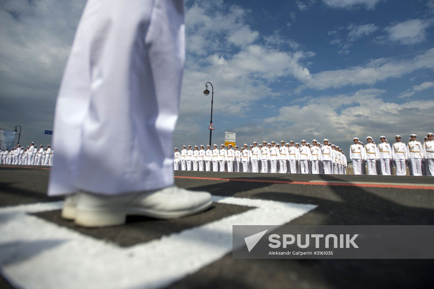 Dress rehearsal of Navy Day Parade in St. Petersburg