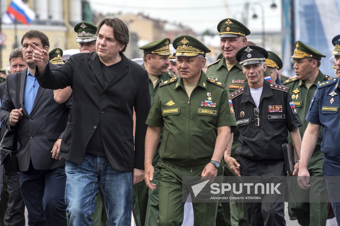 Dress rehearsal of Navy Day Parade in St. Petersburg