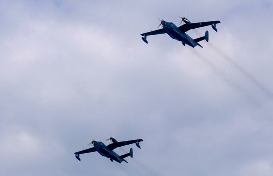 Final practice of Navy Day Parade in Kronstadt