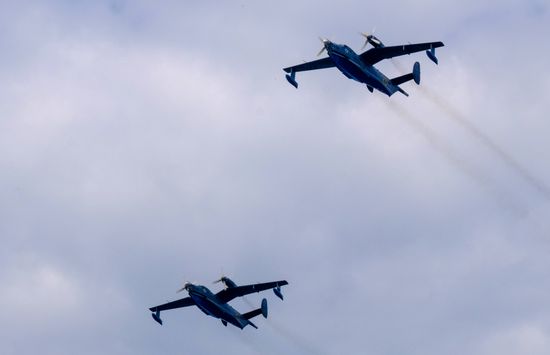 Final practice of Navy Day Parade in Kronstadt