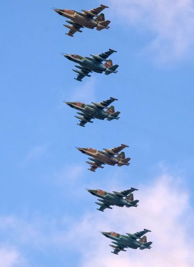 Final practice of Navy Day Parade in Kronstadt